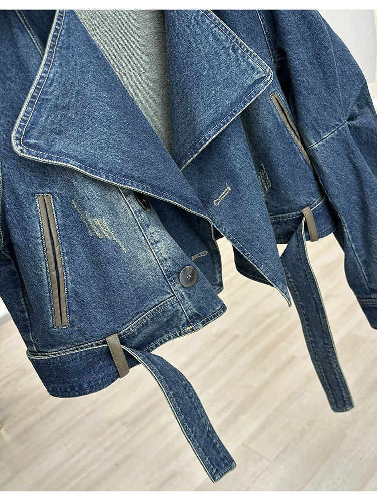 Retro Blue Denim Women’s Jacket