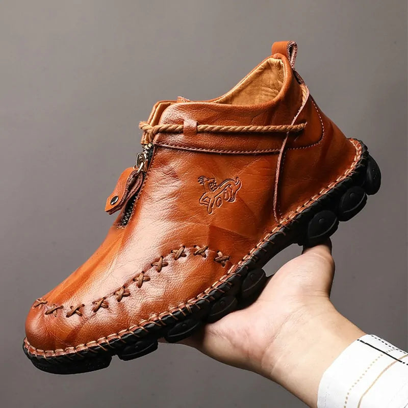 Step Out in Style with Men's Cow Leather Boots