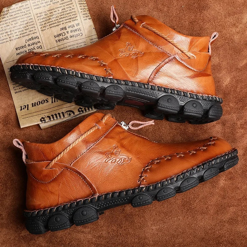 Step Out in Style with Men's Cow Leather Boots