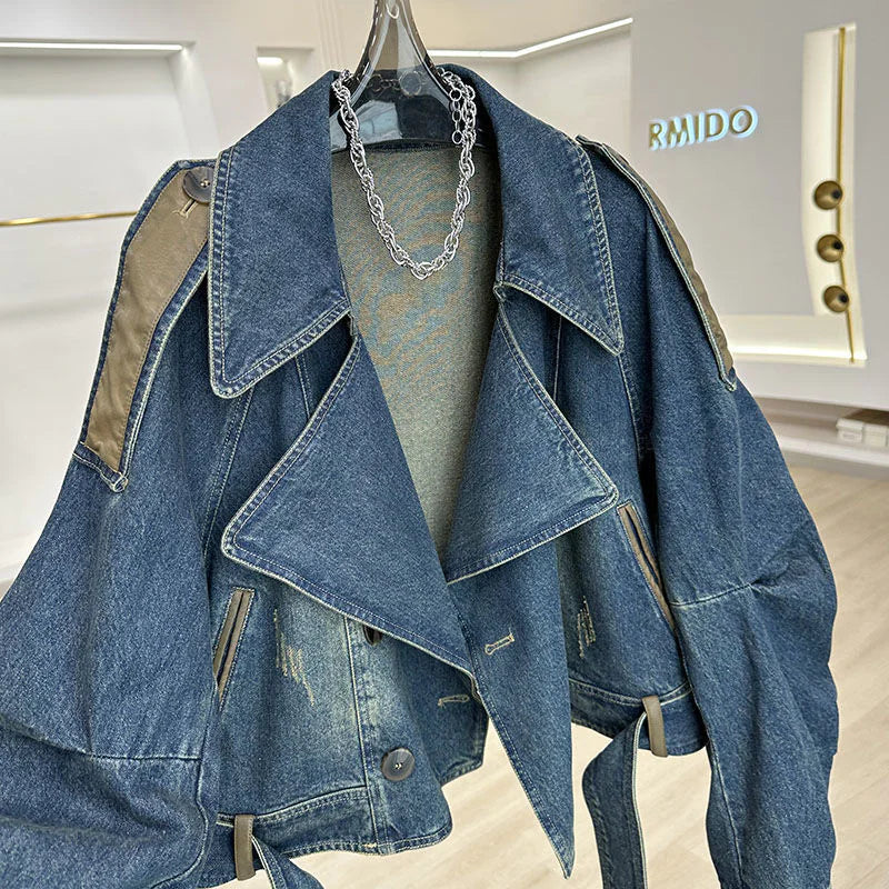 Retro Blue Denim Women’s Jacket