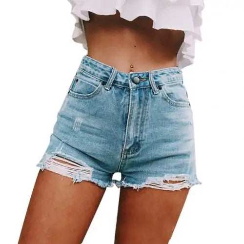 High Waist Ripped Denim Shorts – The Ultimate Summer Staple