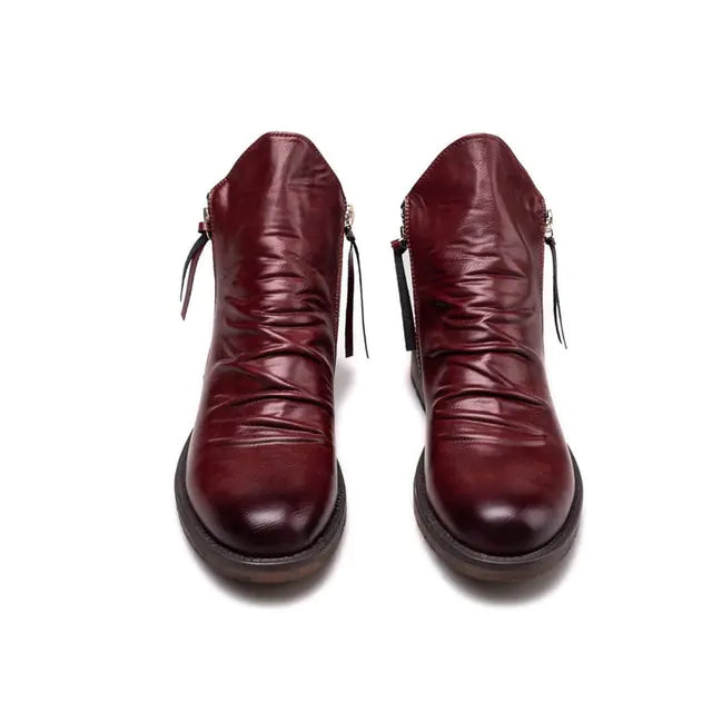 Retro Ankle Non-Slip Leather Boots for Men