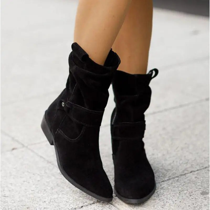 Corino Ankle Boots with Zipper and Low Heel