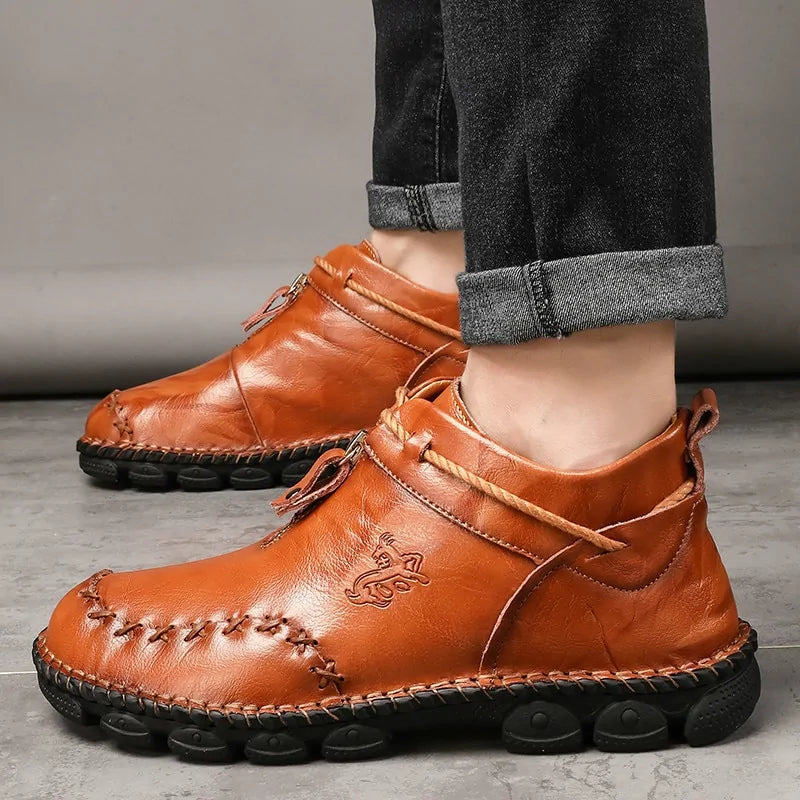 Step Out in Style with Men's Cow Leather Boots