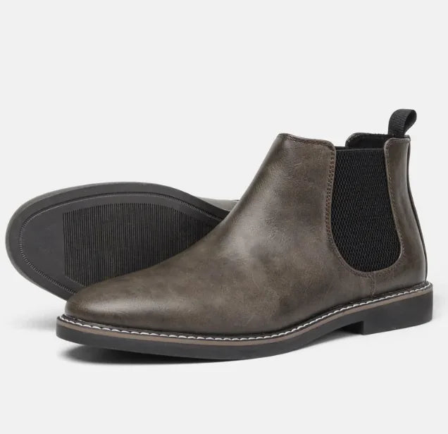 Step into Timeless Style with Retro Men's Cowhide Boots