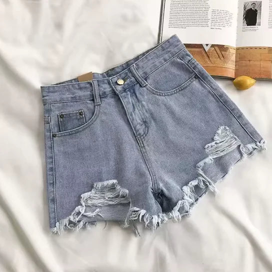 Denim Shorts High Waist Ripped Jeans – Embrace Summer in Style