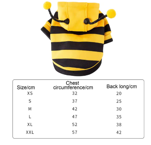 BuzzPaws Cozy Bee Costume - cats or small dogs