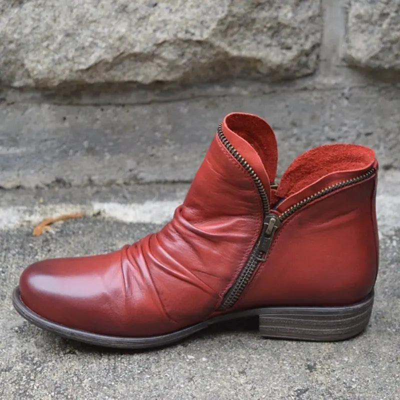 Trendy Wrinkled Ankle Boots for Men