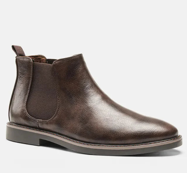 Step into Timeless Style with Retro Men's Cowhide Boots