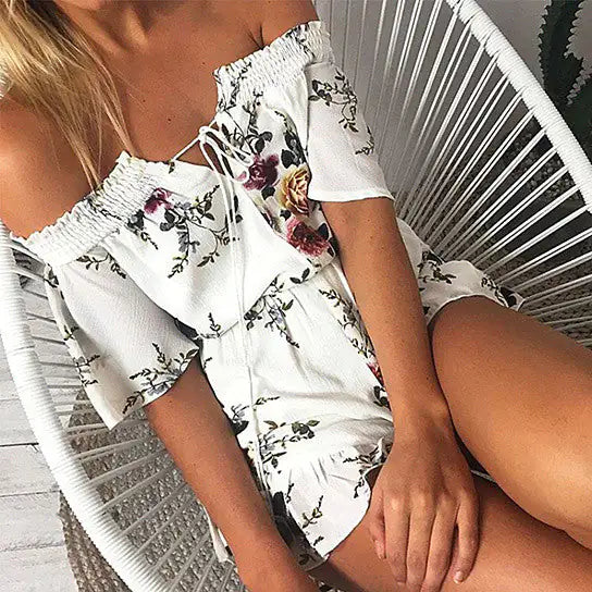 Floral Off-the-Shoulder Romper