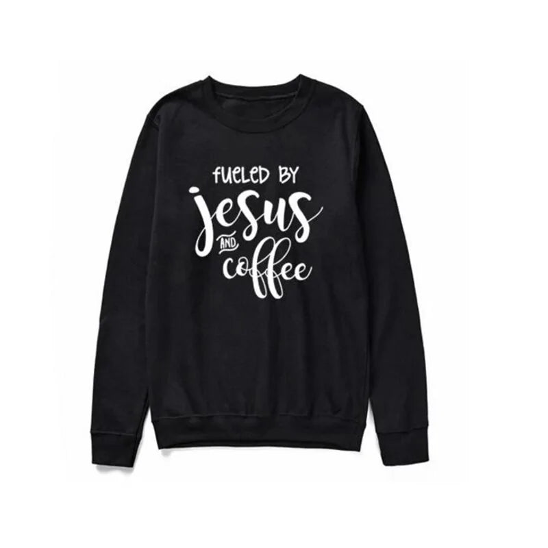 "Fueled By Jesus and Coffee" Sweatshirt: A Cozy Blend of Faith and Comfort