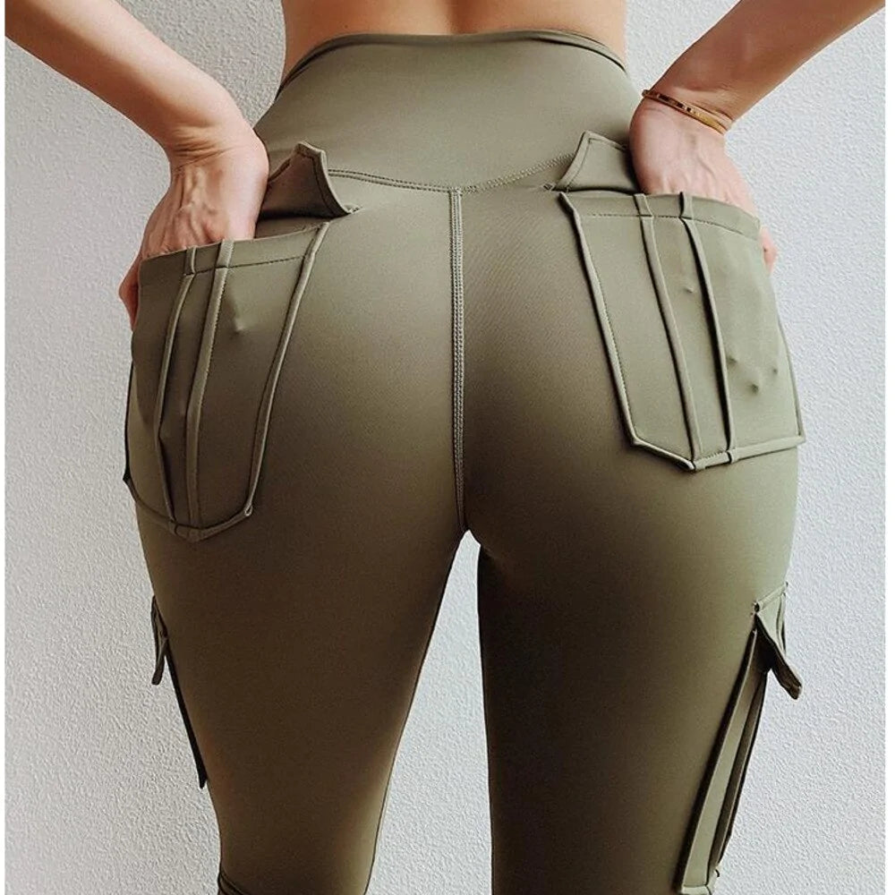 Enhance Your Wardrobe with Four-Pocket High Waist Leggings