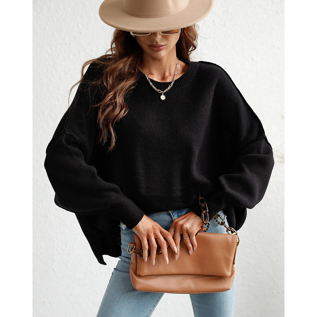 Women's Long Sleeve Crew Neck Sweater