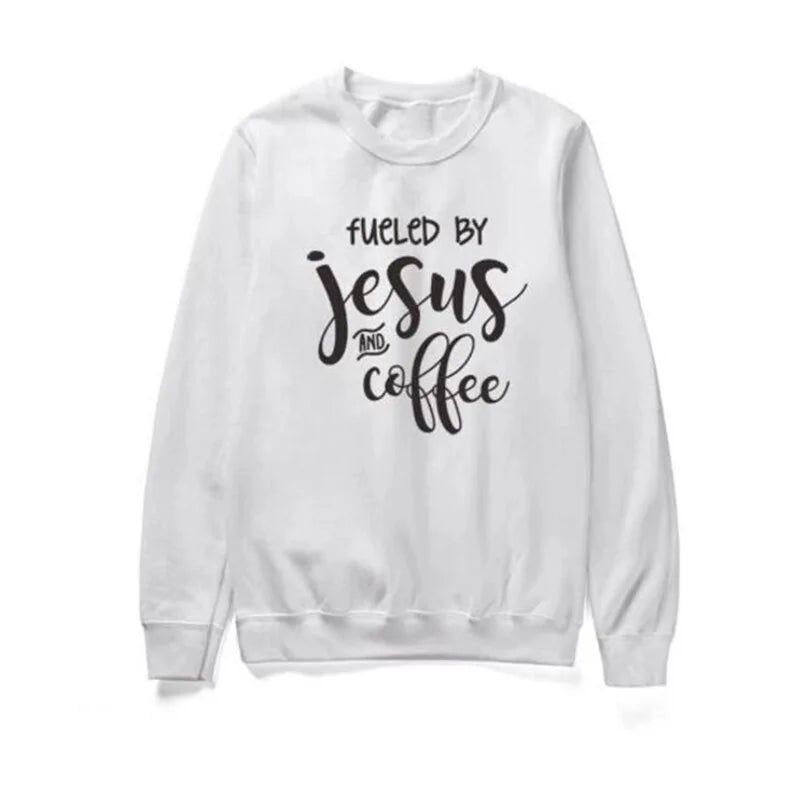 "Fueled By Jesus and Coffee" Sweatshirt: A Cozy Blend of Faith and Comfort