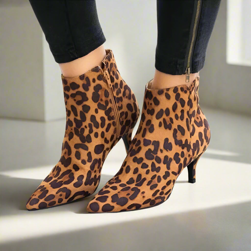 Leopard Print Ankle Boots – Bold Style Meets Everyday Comfort