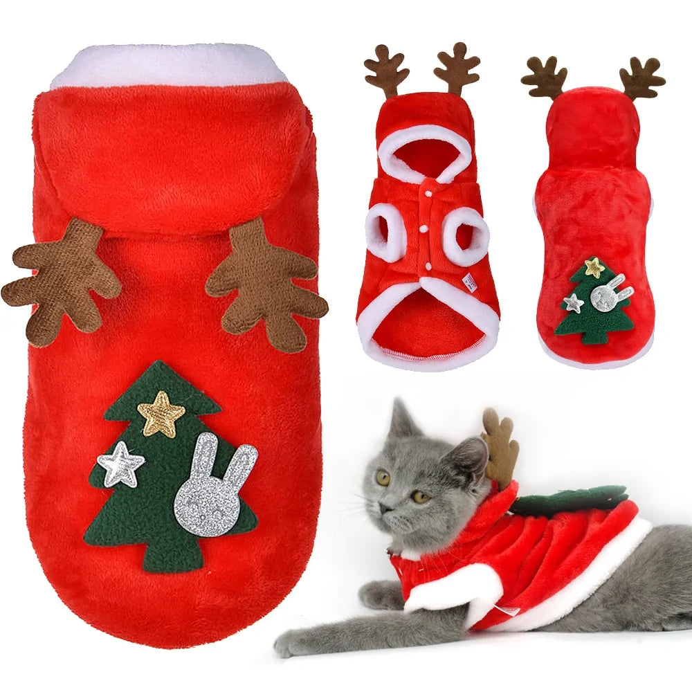 Christmas Santa Costume - cats or small dogs