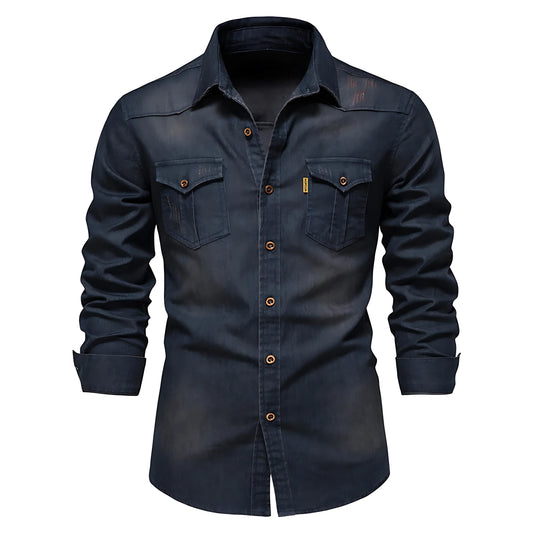 Dario Denim Long Sleeve Button-Up – Classic Meets Contemporary