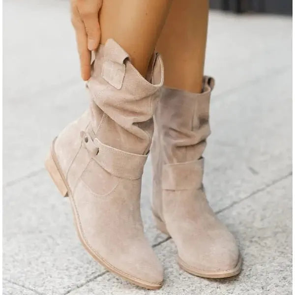 Corino Ankle Boots with Zipper and Low Heel