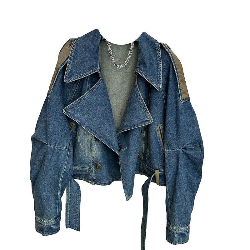 Retro Blue Denim Women’s Jacket