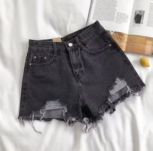 Denim Shorts High Waist Ripped Jeans – Embrace Summer in Style