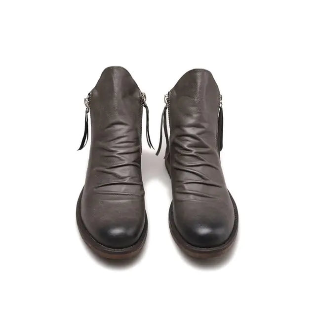 Retro Ankle Non-Slip Leather Boots for Men