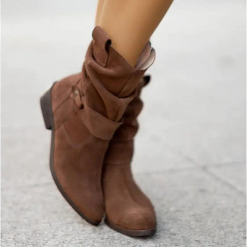 Corino Ankle Boots with Zipper and Low Heel