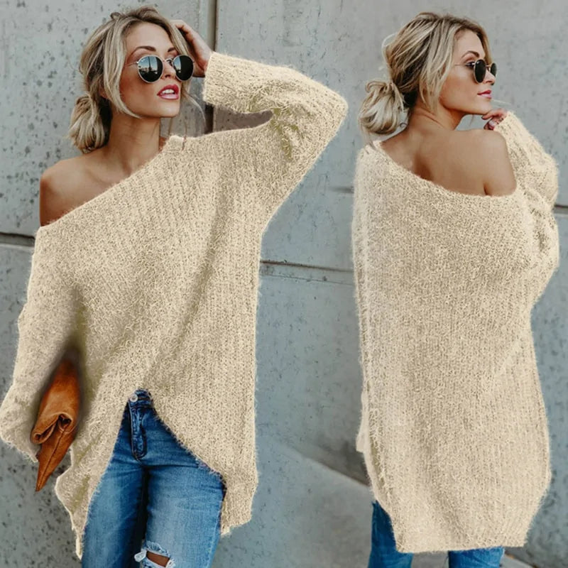 One-Shoulder Sweater – Effortlessly Chic and Cozy