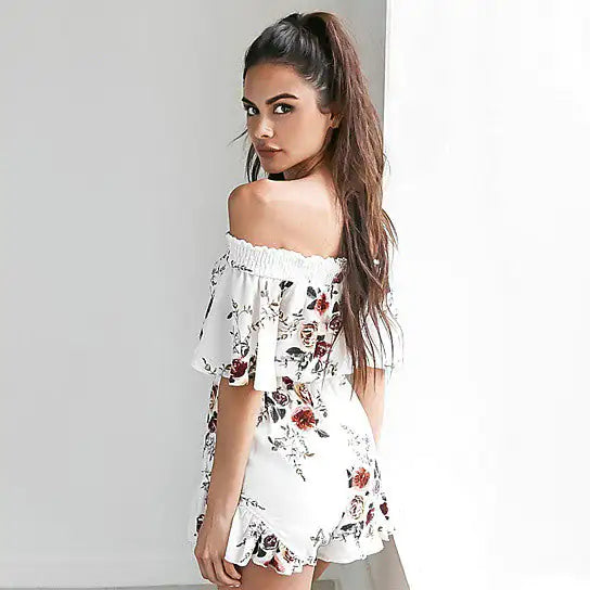 Floral Off-the-Shoulder Romper