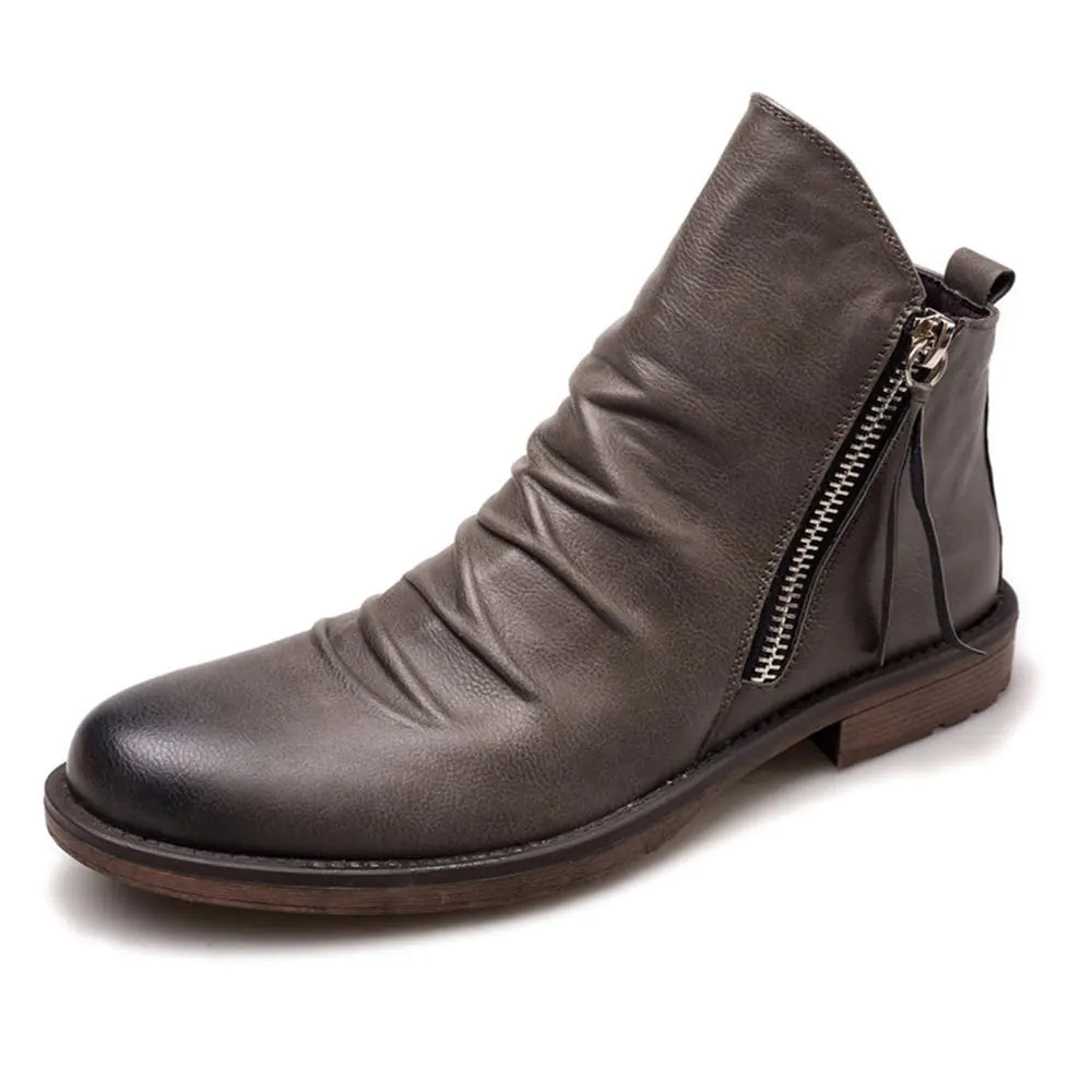 Retro Ankle Non-Slip Leather Boots for Men