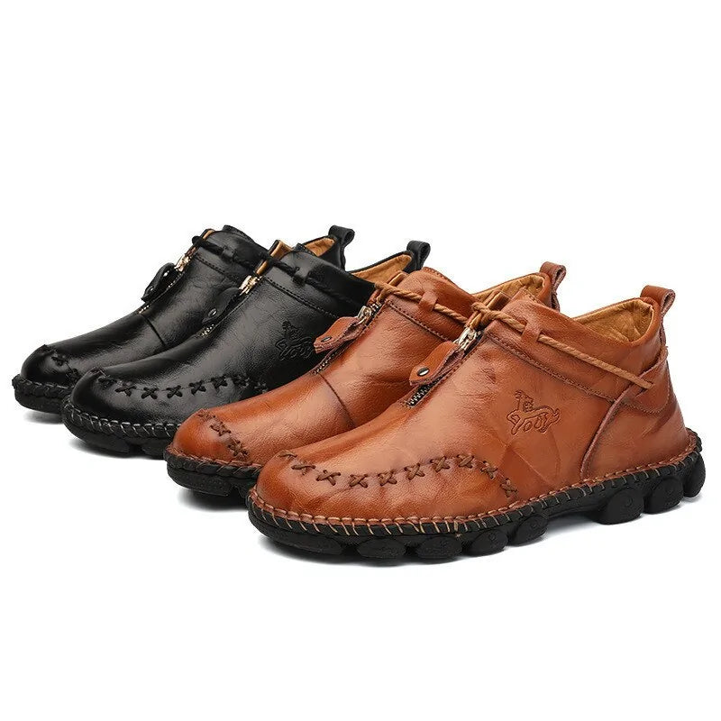 Step Out in Style with Men's Cow Leather Boots