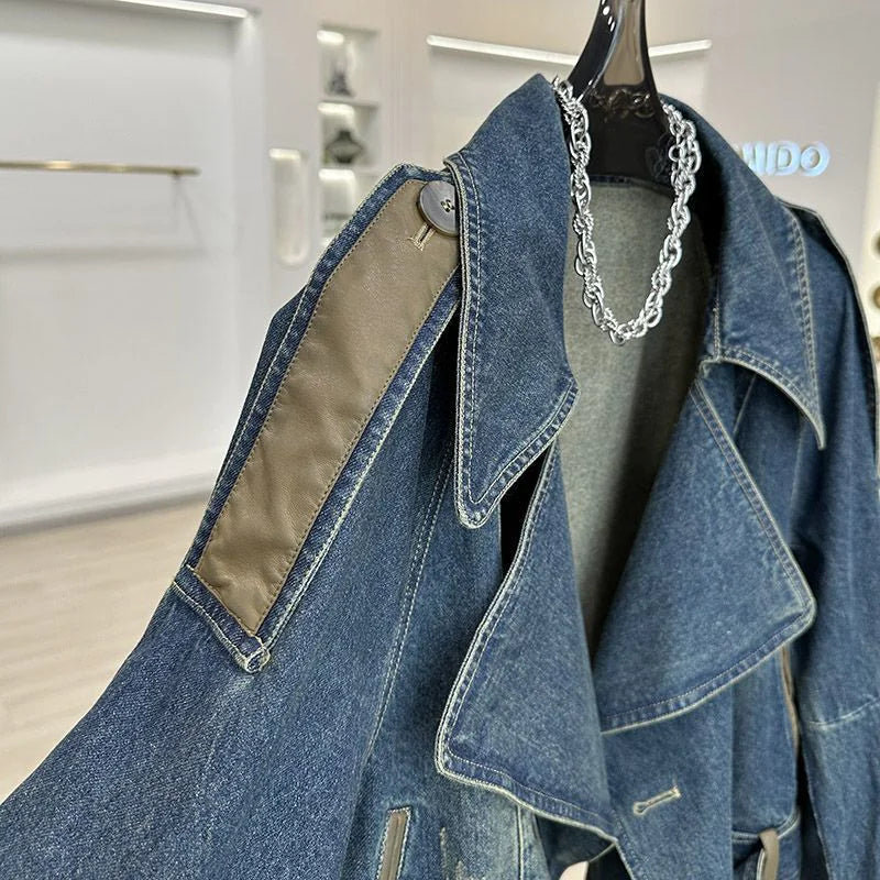 Retro Blue Denim Women’s Jacket