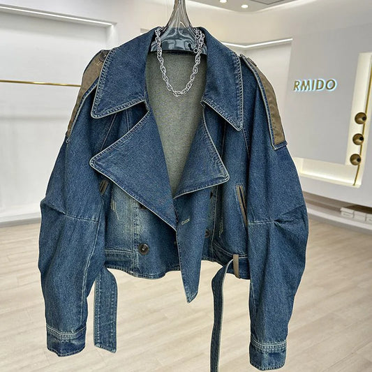 Retro Blue Denim Women’s Jacket