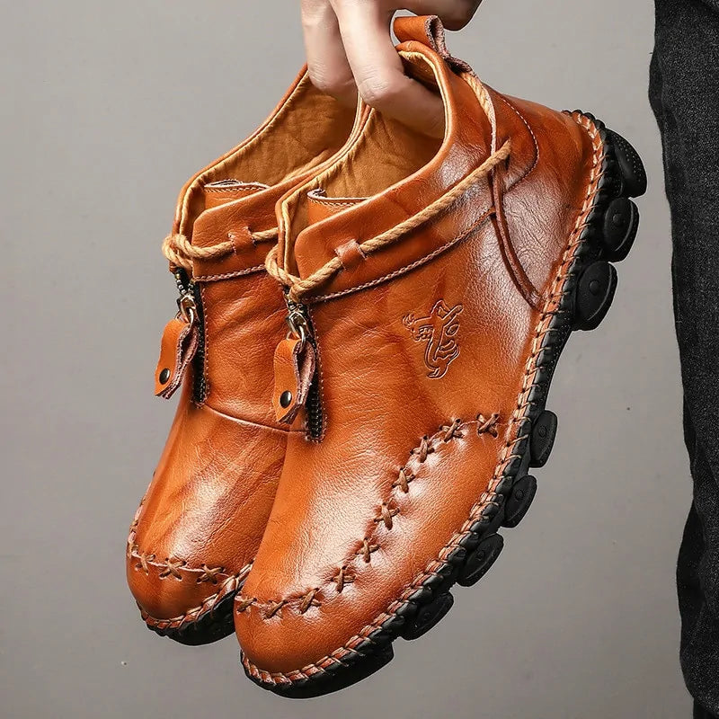 Step Out in Style with Men's Cow Leather Boots